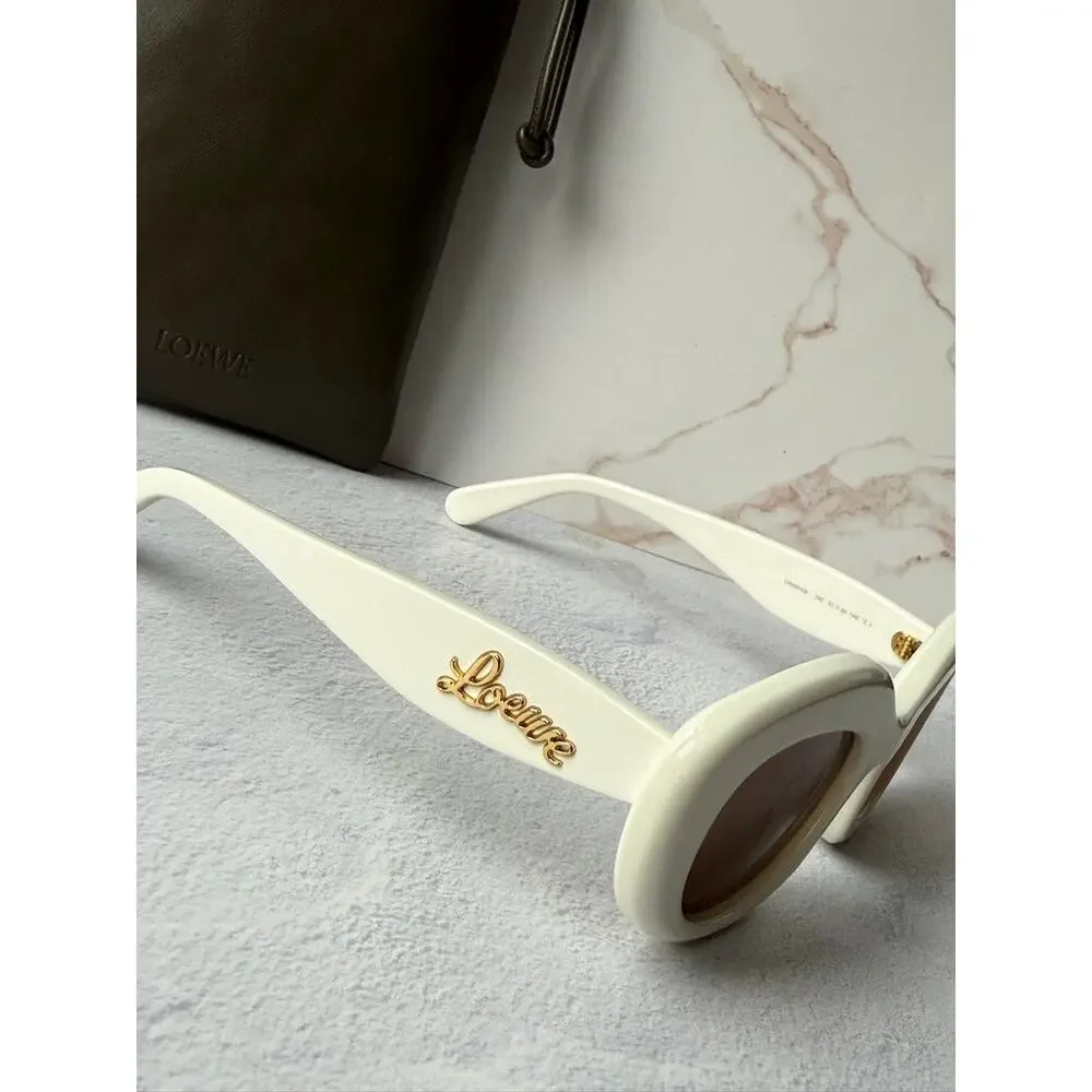 Loewe LW40153I Curvy Sunglasses in White